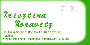 krisztina moravetz business card